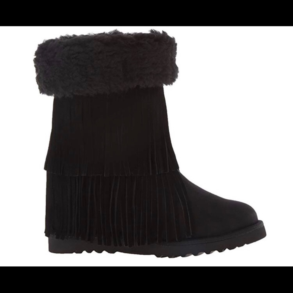🖤 Black Fringe Heel Boot 🖤